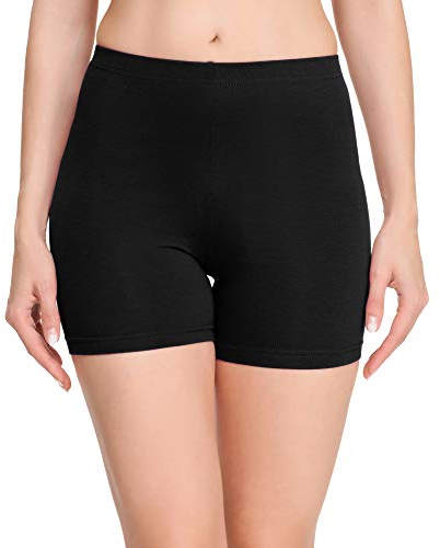 Merry Style Damen Shorts Radlerhose Unterhose Hotpants Kurze Hose Boxershorts aus Baumwolle MS10-392 (Schwarz, XL)
