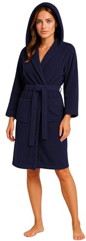 kraftd Bath Robe For Men & Women Luxury Hooded Dressing Gown Bathrobes Cotton Bath Robes