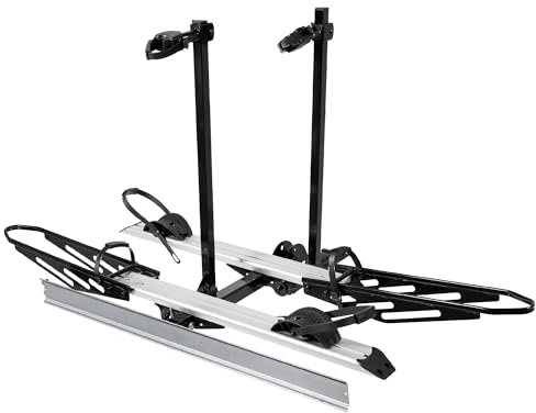 Young Hitch Mount Bike Rack with Ramp, 200 lbs. Capacity for 2 E-Bikes, Fat Tire and Standard, fits Cars, SUVs, RVs, Trailers with 2 Inch Receiver
