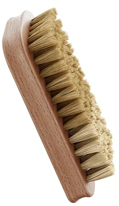 Treufix Polsterbürste aus Buchenholz 10x5,5cm |2-in-1 Bürste mit harten & weichen Borsten für empfindliche Textilien & Starke Verschmutzungen –Ideal für Sofa, Teppich, Autositz & Matratzenreiniger