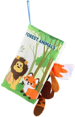 WMUVAZA Buch Spielzeug, Babybuch stoffbuch fühlbuch knisterbuch Bilderbuch, Babybuch Baby Stoffbuch, Baby Spielzeug, 3D Bilderbuch Fühlbuch, für Jungen Mädchen, Mehrfarbig