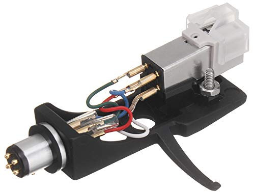 TSLVTA Stilo con Testina for Giradischi Contatti a 4 Pin for Giradischi fonografo grammofono LP Vinile ago Nero 493663