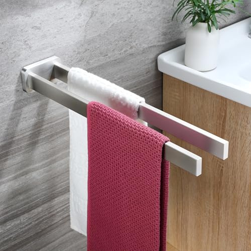 ZUNTO Toalleros De Pared, Acero Inoxidable 304 Cepillado Toalleros De Baño, 40 cm
