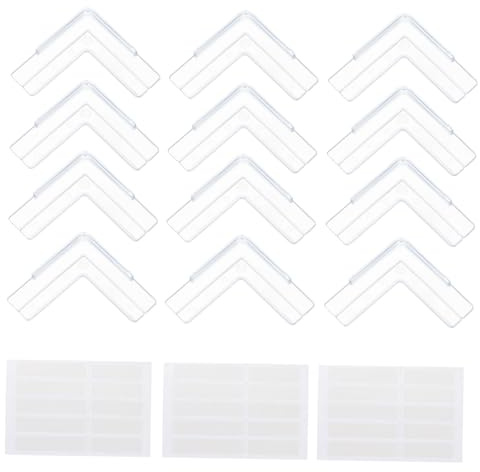 HONITANO Protections d'angle De Fenêtre Transparentes 12 Pcs Pare-Chocs Anti-Collision Protection d'angle pour Coins Tranchants Adapté pour Fenêtres Et Bureaux Sécurité Domestique