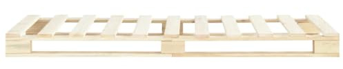 Genérico Estructura Cama palets sin colchón Madera Maciza Pino 90x200 cm,Mobiliario,Camas y Accesorios,Camas y somieres-285234