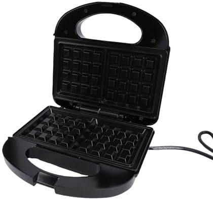 Macchina per waffle in acciaio inossidabile, ferro elettrico antiaderente macchina per colazione portatile a cottura rapida piastre per waffle doppie con termostato fisso per