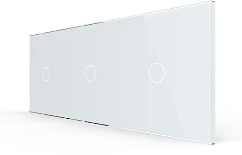 LIVOLO Nur Glasblende 3 Fach für Lichtschalter VL-C7-C1/C1/C1-11-A Weiss