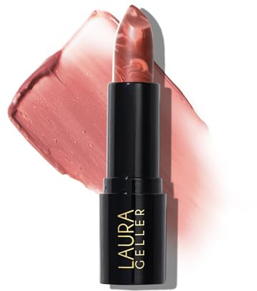 LAURA GELLER Italian Marble Sheer Lipstick - Hydrating & Lightweight - Vitamin E & Caster Seed Oil - Cream Finish (02 Dolce)