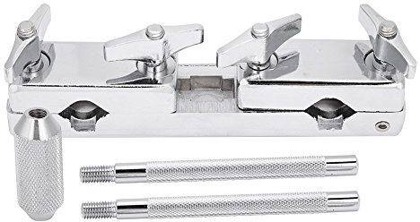 Montaje de Percusión Cencerro, Soporte de Abrazadera para Cencerro Juego de Batería con Clip de Campana, Barra de Soporte de Hierro para Instrumento de Percusión de Cencerro