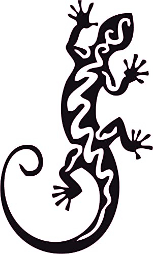 Salamandre lézard autocollant sticker couleur (Noir, 12 cm)