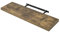 WOLTU Schweberegal Wandregal freischwebend Regal Wandboard Bücherregal Holz Board für Bücher, Bilder, Deko 70x23x3.8cm Vintagebraun RG9369hov