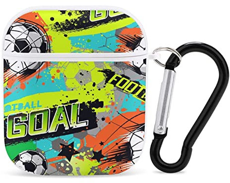 Estuche Airpods Fútbol De Colores Airpod Hard Case Cover Fundas para Auriculares para Apple Airpods1 Airpods2