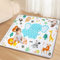 Funsland Alfombra Bebe Acolchada Plegable, Antideslizante Algodón Alfombras de Gateo, Mat Suelo para Bebe para Jugar en Casa, Tapete de Actividades Bebe para1 2 3 Años, Suave & Grues, Animales Patrón