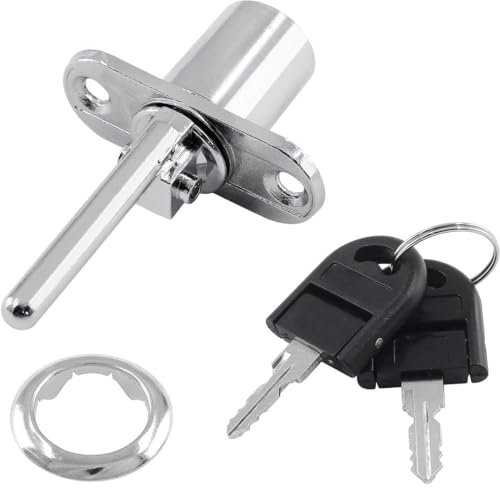 AFCJLTO Cerradura para Cajón y Archivo con 2 Llaves - Ideal para Muebles de Oficina y Escritorio de Ordenador, Archivadores, Armarios y Vitrinas - Fácil de Instalar y Usar - 1 Pieza