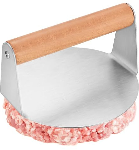 Presse Steak Haché Rond, 14cm Presse Burger pour Smash Burger, Presse Hamburger en Acier Inoxydable, Presse à Hamburger, Presse à Galettes Antiadhésive pour Hamburgers Steak Galettes Barbecue
