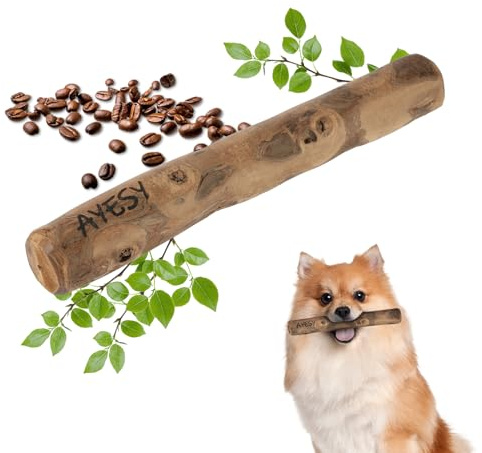 AYESY Legno di Caffè per Cani, S Bastone da Masticare Naturale, Giocattolo per per Cani e Cuccioli, Cura dei Denti e Allevia l'ansia, Bastoncino da Masticare per Cane Indistruttibile 100% Naturale