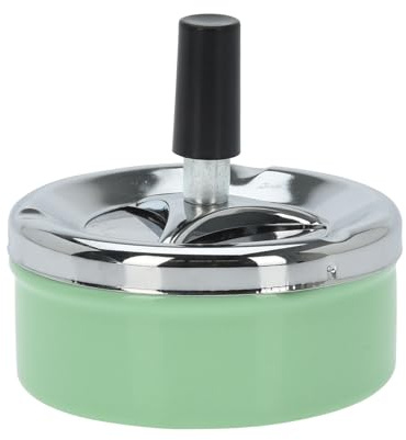 Drehaschenbecher Metall Ø 9 cm Aschenbecher Windaschenbecher Drehascher Sturmaschenbecher Wind Ascher (Mint)