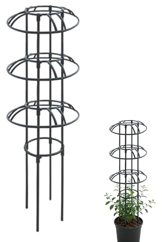Enrejado de Jardín | Soporte Metálico Antióxido para Jardín - Enrejado Obelisco para Plantas | para Interiores, Exteriores, Invernaderos, Jazmines, Frutas, Verduras y Enredaderas
