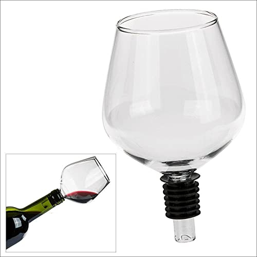 Weinflaschenaufsatz Glas: Weinflaschenaufsatz Glas, Silikondichtung 13 cm, ein tolles Geschenk
