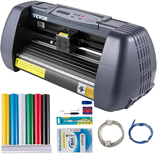 VEVOR 375 mm vinylskrivare, 14 tums plotterskrivare, justerbar kraft och hastighet, vinylskärmaskin för skylttillverkning
