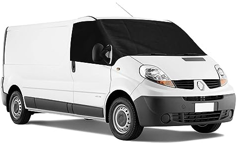Soekodu Couverture Enveloppe de Pare-Brise Avant Remplacement pour Renault Trafic 2001-2014, Luxe Housse de Protection pour Pare-Brise Avant Remplacement pour Opel Vivaro, 100% Coupure électrique