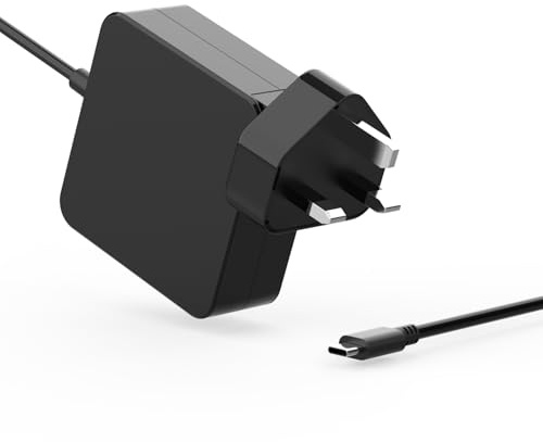65W USB C Charger 1.7m Cable Compatible with MacBook Air Pro Dell Lenovo HP