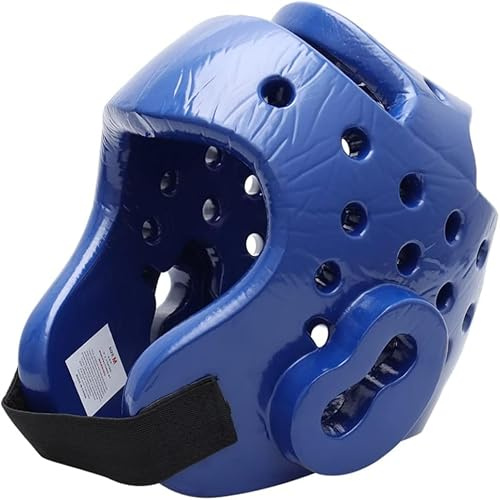 Garneck Casque pour enfants et adultes - Équipement de protection pour enfants - Absorbe les chocs - Casque de taekwondo - Casque de boxe - Équipement de protection - Bleu