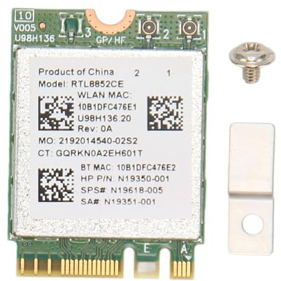 Tarjeta Inalámbrica WiFi 6E, Triple Banda 5374 Mbps, Chip RTL8852CE, Tecnología WiFi 6E, Compatible con BT5.3, Plug and Play, para Redes Informáticas