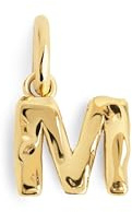 SINGULARU - Charm Letter Organic. Colgante en Plata de Ley 925 con Acabado Baño de Oro 18Kt. Combinable con Collar. Joyas para Mujer. Letras M
