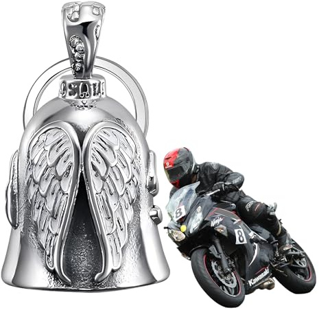 Guardian Bell, Clochette Moto Acier Inoxydable, Lucky Bell Cloches De Moto, Cloche D'esprit Pour Motard
