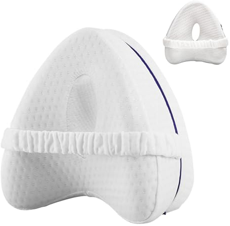Sporgo Orthopädisches Kissen für Beine: Kniekissen für Seitenschläfer, Abnehmbare Bezüge, Memory Foam Beinkissen Ergonomisches Seitenschläferkissen, Von Entlastung Knie-Schmerzen, Hüft (Weiß)