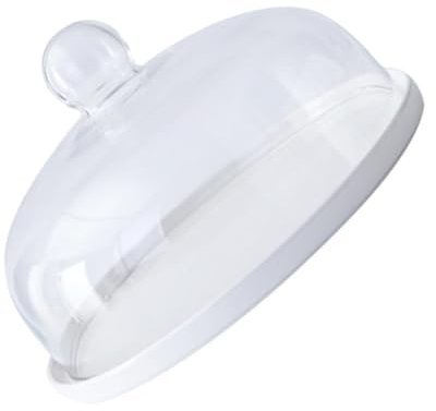 Ciieeo Stylish Cake Plate Glass Lid Cake Stand Lids Ceramic Dessert Plate for Home