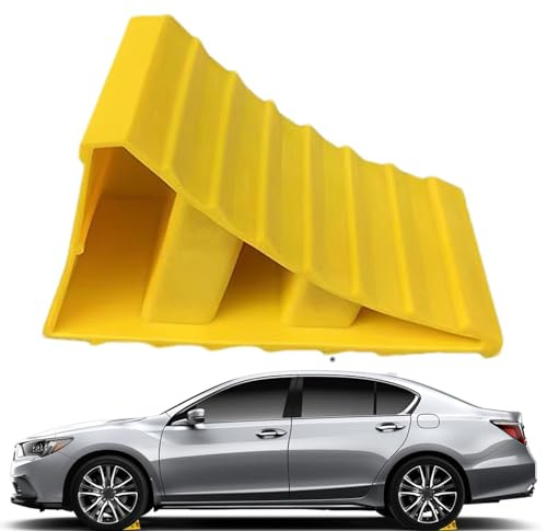 Tope de rueda para neumáticos - Tope de rueda para vehículo portátil, cuñas de ruedas sólidas y resistentes | Cuñas de ruedas resistentes con cuñas de seguridad para automóviles, cuñas de rueda