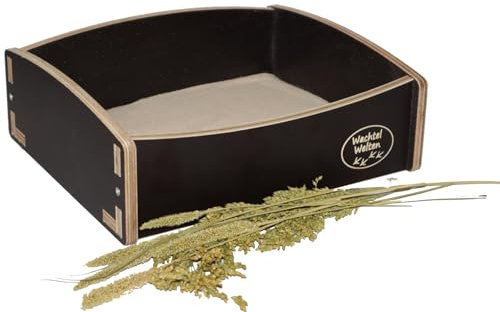 Wachtelwelten Sandbad Zwergwachtel Spa - die Badeschale speziell für Zwergwachteln aus Holz