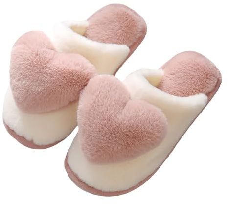 Generiska söta plyschtofflor – tofflor damer vinter, bekväma sandaletter, söta hustofflor, eleganta tofflor, lätta filttofflor, fluffiga plyschtofflor, mjuka sulor, stugskor, kaki, 40 EU