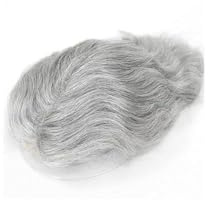 Uso Masculino Prótesis capilar for Hombre de 8 x 10 Pulgadas, Parte Superior Fina monocromática con Base PU, tupé for n.° 1B80, Sistema Cabello Humano Cabeza de Peluca