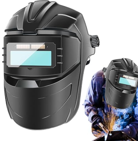 Casco da saldatura, oscuramento automatico, protezione antiriflesso per il viso, larghe con tecnologia anti-appannamento, copricapo regolabile per costruzione, riparazione auto, progetti di