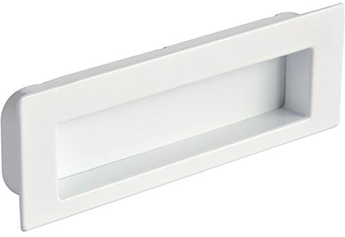 SIRO Muschelgriff Nicola B 112,Einlassmaß 106,5 x 31 mm,ZN weiß