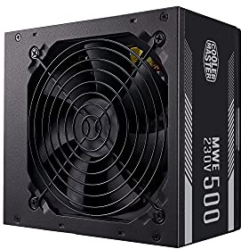 Cooler Master MWE 500 White 230V V2 - Alimentation 80 Plus 230V Certifié UE, Ventilateur 120 HDB Silencieux, Circuit DC-DC + LLC avec Rail Simple +12V - Garantie 3 Ans
