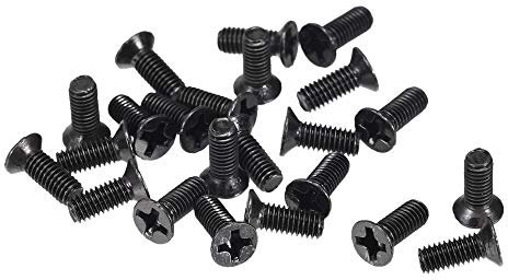 sourcing map M3 x 8mm Phillips Screw Fastener Black for Laptop PC TV Fan Switch 150pcs