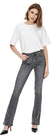 ONLY Women's ONLBLUSH MID Flared TAI0918 NOOS Jeans, Grey Denim, L / 32L