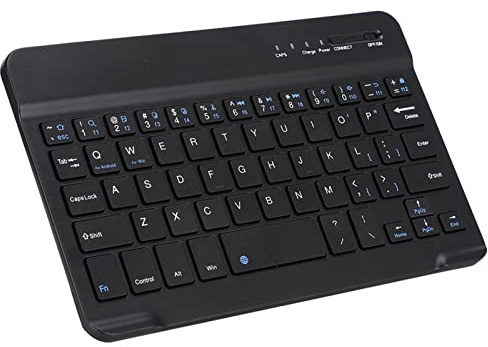 Ultra-Slim Keyboard, 20 * 12.5cm Portable Rechargeable Wireless Keyboard, Black for IOS WIN
