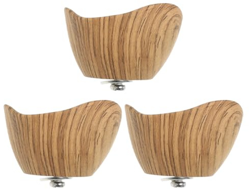 Housoutil Tiradores de madera para maceta, mango de repuesto, 3 unidades, mango para tapa de olla, tapa de cristal, botón, tapa de olla, mango universal para mango de olla, accesorios de cocina