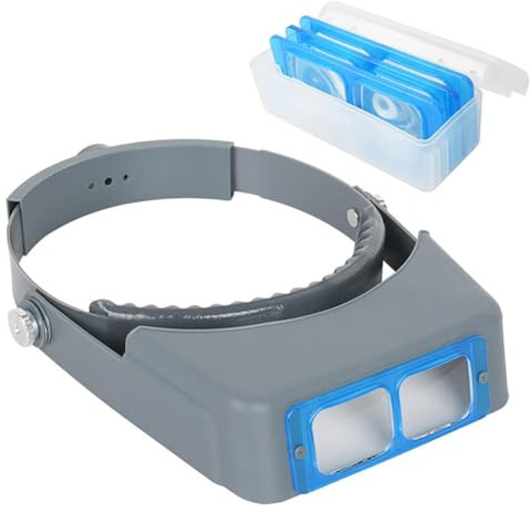 TECKEEN 1,5 X/2 X/2,5 X/3,5 x optiskt pannband förstoringsglas optivisor 4 linser ögon lupp klocka reparation svetshuvud visir