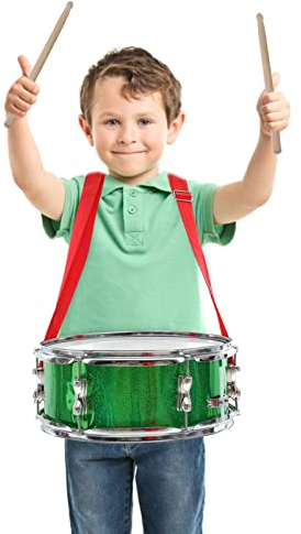 ERINGOGO 1 Satz Spielzeugtrommel Für Kinder Snare Drum Kit Mit Drumsticks Blechtrommel Kindertrommel Kinder Schlagzeug Set Snare-drum-spielzeug Für Kinder Student Metall Puzzle Stoff