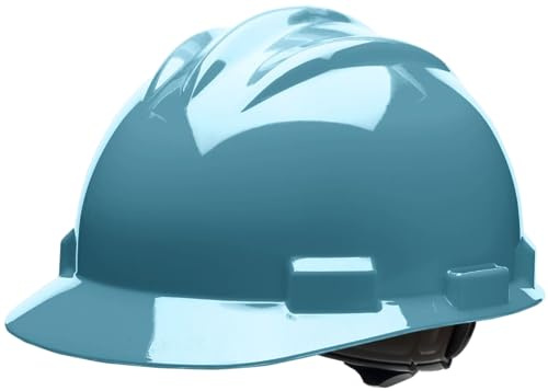 Bullard 3-Rib S61 Cap Style Safety Hard Hat with 4-Point Ratchet Suspension and Cotton Brow Pad, Slate Blue