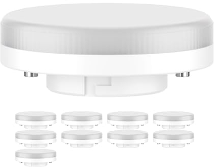 ledscom.de 10 pezzi lampadina GX53 LED, bianco caldo (3000 K), 0,5 W, 51lm, opaca