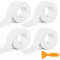 Nadinsta Nastro Sigillante Impermeabile, 4 Rotolo Bianco di Striscia Sigillante Impermeabile per WC, Striscia Calafataggio Water per Vasca, Bagno, Cucina, Toilette, Mobili (38 mm X 3,2 m)