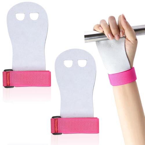 MIRKUZI Handschuhe für Fitness 1 Paar Griffpolster Kinder Reckhandschuhe Sport Handgelenkschoner Gymnastik Handgriff Trainingshandschuhe Bandagen für Fitness (Rosa)