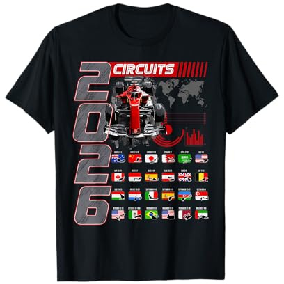 Calendrier 2026 pour voiture de course T-Shirt